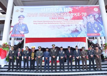 Kapolresta Tidore Kombespol Yuri Nurhidayat Pimpin HUT Bhayangkara Ke-78 
