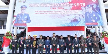 Kapolresta Tidore Kombespol Yuri Nurhidayat Pimpin HUT Bhayangkara Ke-78 