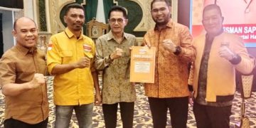 Resmi Kantongi SK model B Persetujuan Parpol KWK Partai Hanura, Bassam-Helmi Siap Daftarkan ke KPU