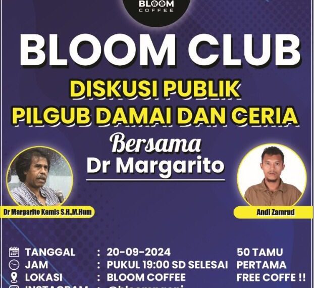 Komunitas Bloom Club Bakal Gelar Kegiatan Diskusi Publik