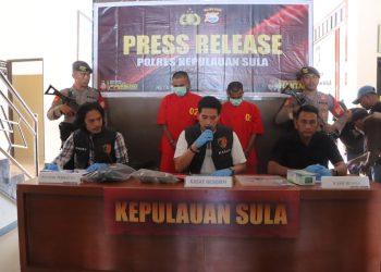 Polres Sula Tetapkan Tersangka Dua Pelaku Pembakaran Rumah di Desa Soamole Sanana