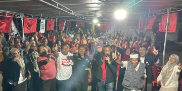 Ratusan Masyarakat Desa Fannaha Kecamatan Oba Tengah Hadiri Kampaye Pasangan MASI AMAN