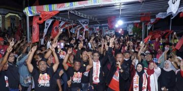 Kampaye di Kelurahan Tomalou Muhammad Sinen dan Ahmad Laiman Disambut Meriah Ribuan Warga 