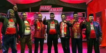 Tim Paslon MASIH AMAN di Tongowai Desak Pihak Kepolisian Telusuri Kasus Pelemparan Posko MASIH AMAN 