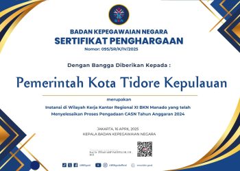 Pemkot Tikep Sabet Penghargaan dari BKN atas Keberhasilan Menyelesaikan CASN T.A 2024