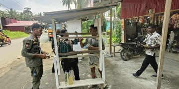 Menutup Bahu Jalan dan Saluran Air, Bangunan Sepanjang Tabalik-Lukulamo Ditertibkan