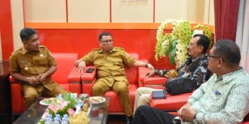 Pererat Kerja Sama, Wakil Walikota Tidore Ahmad Laiman Terima Kunjungan Komisaris Utama Bank Maluku Malut