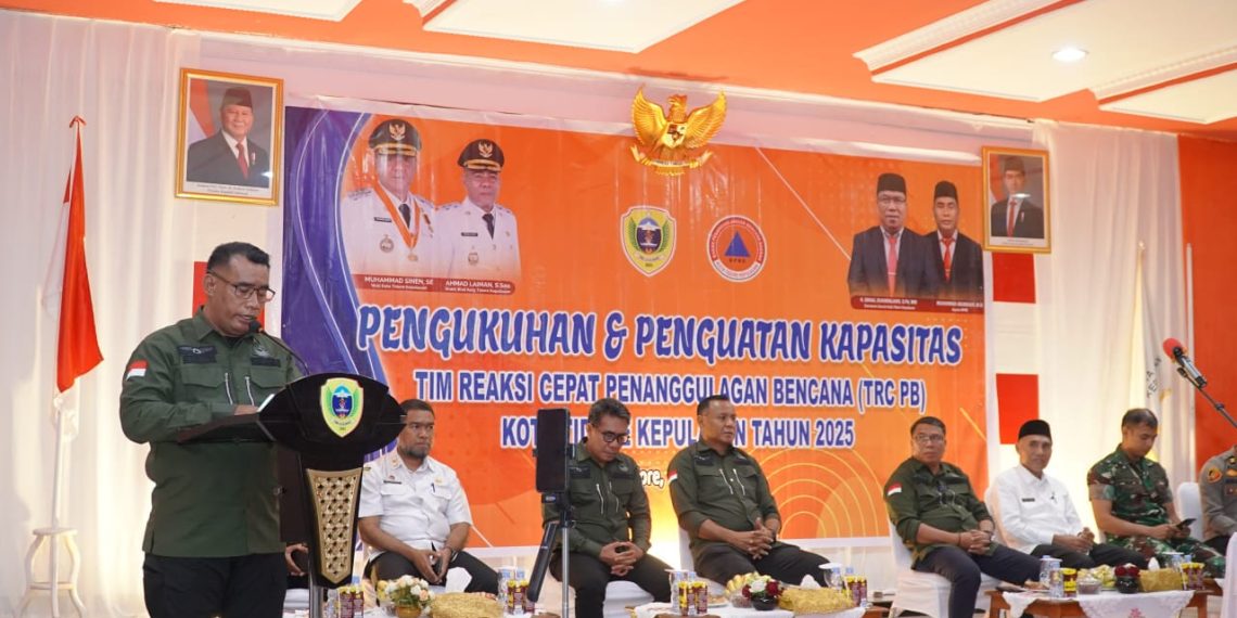 Antisipasi Potensi Bencana, Pemkot Tidore Kukuhkan Tim Reaksi Cepat Penanggulangan Bencana