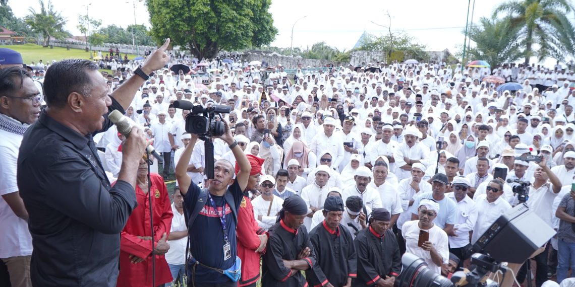 Tolak Pemekaran Sofifi, Ribuan Masyarakat Kota Tidore Kepulauan Gelar Aksi Dengan Gelar Apel Siaga