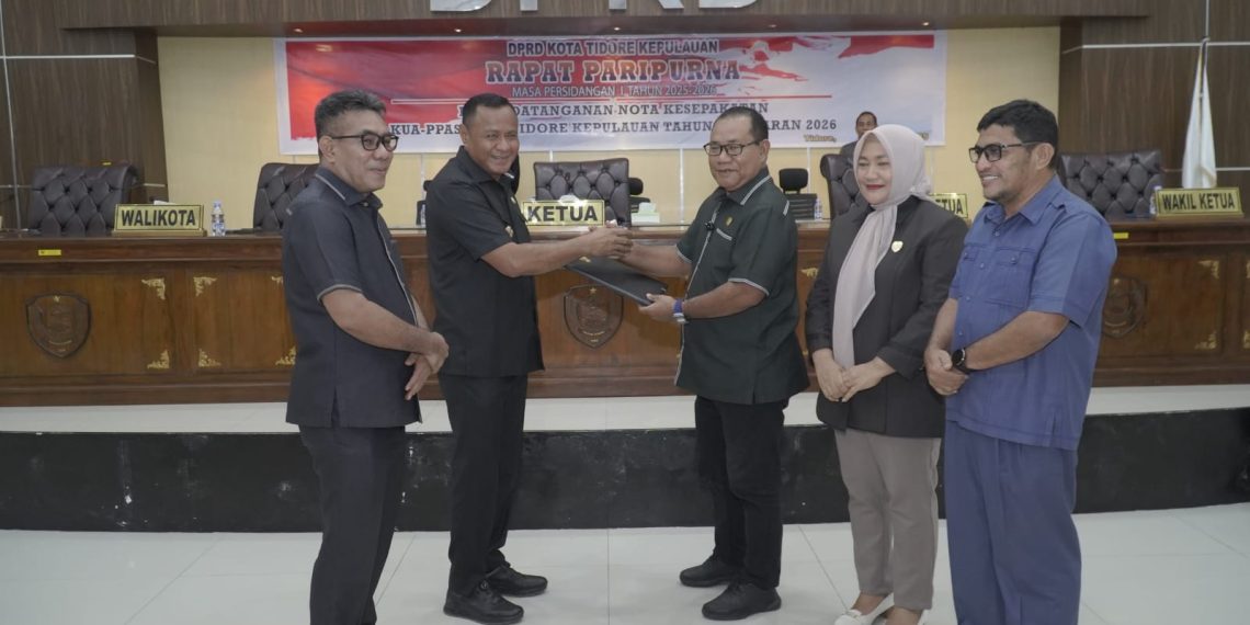 Walikota Muhammad Sinen Teken Nota Kesepakatan KUA dan PPAS Tahun 2026