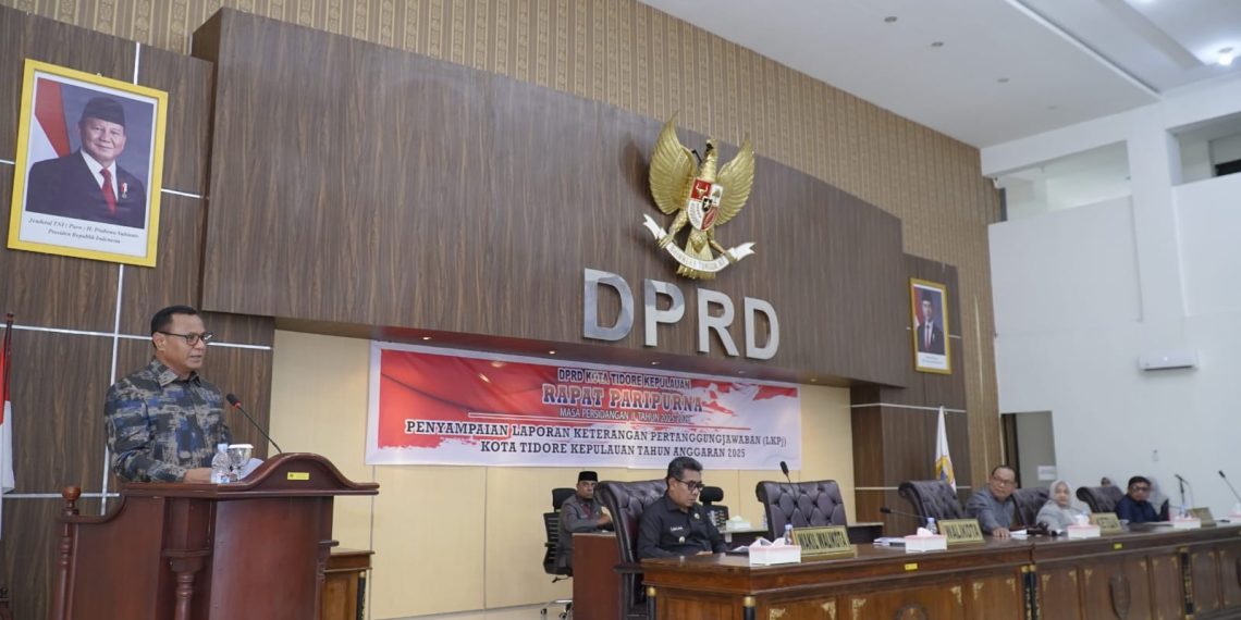 Sampaikan LKPJ 2025, Muhammad Sinen Paparkan Capaian Kinerja Pemkot Tidore yang Melampaui Target