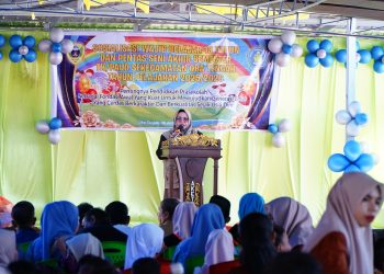 Bunda PAUD Tidore Lepas 151 Siswa TK Oba Tengah Sekaligus Sosialisasikan Wajib Belajar 13 Tahun